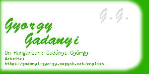 gyorgy gadanyi business card