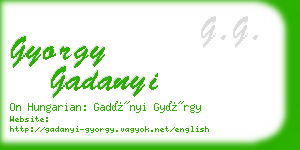 gyorgy gadanyi business card